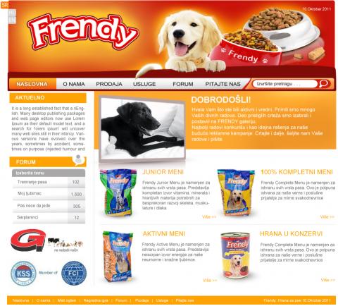 Frendy - website design