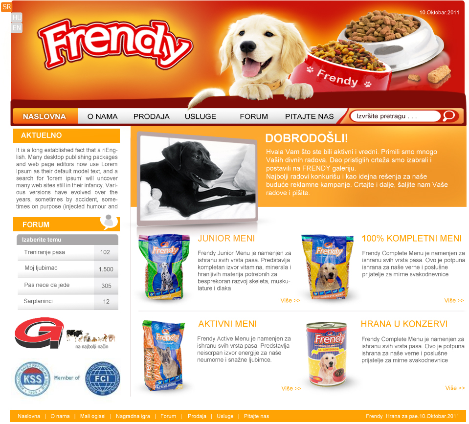 Frendy - website design